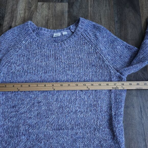 Gap Women’s Marled Long Sweater S Alpaca Wool Blend Oversized Gray Minimalist... - Picture 5 of 8